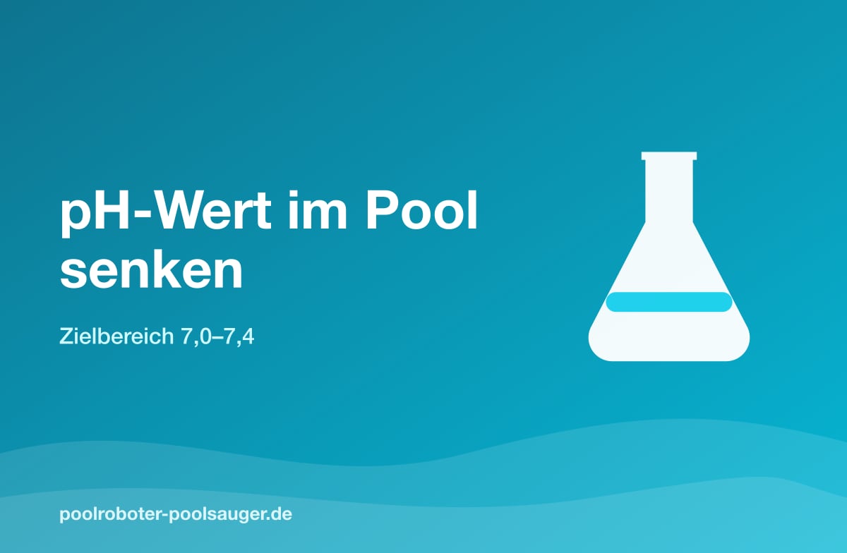 pH-Wert im Pool senken auf den Zielbereich 7,0–7,4